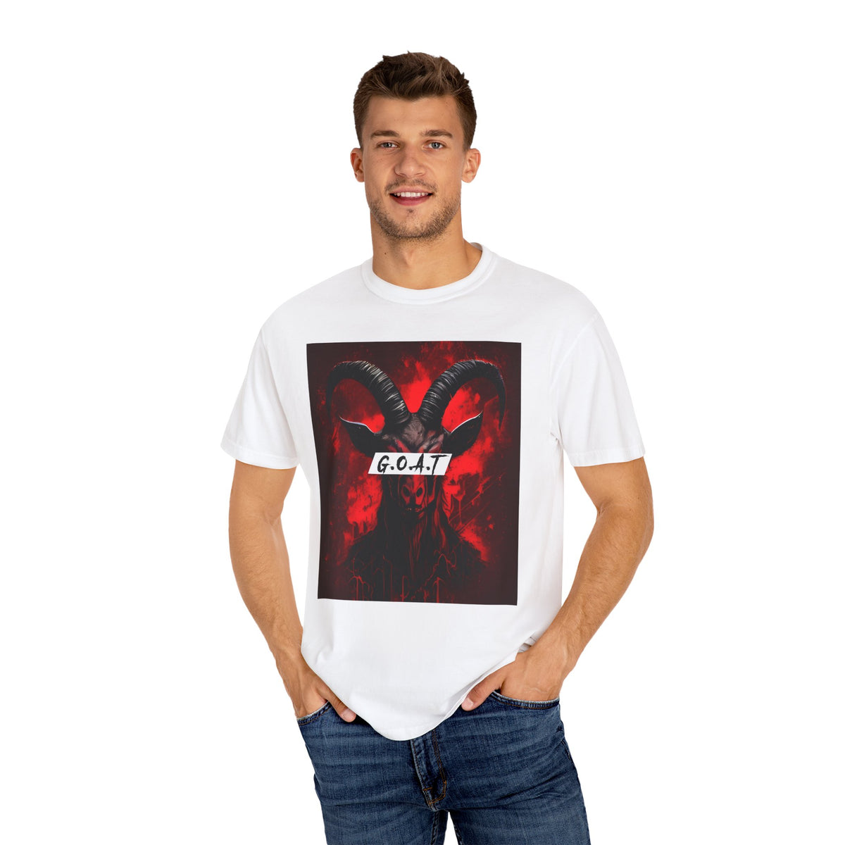 The Goat Graphic Tee Goat Tshirt Shirt Unisex Garment-Dyed T-shirt