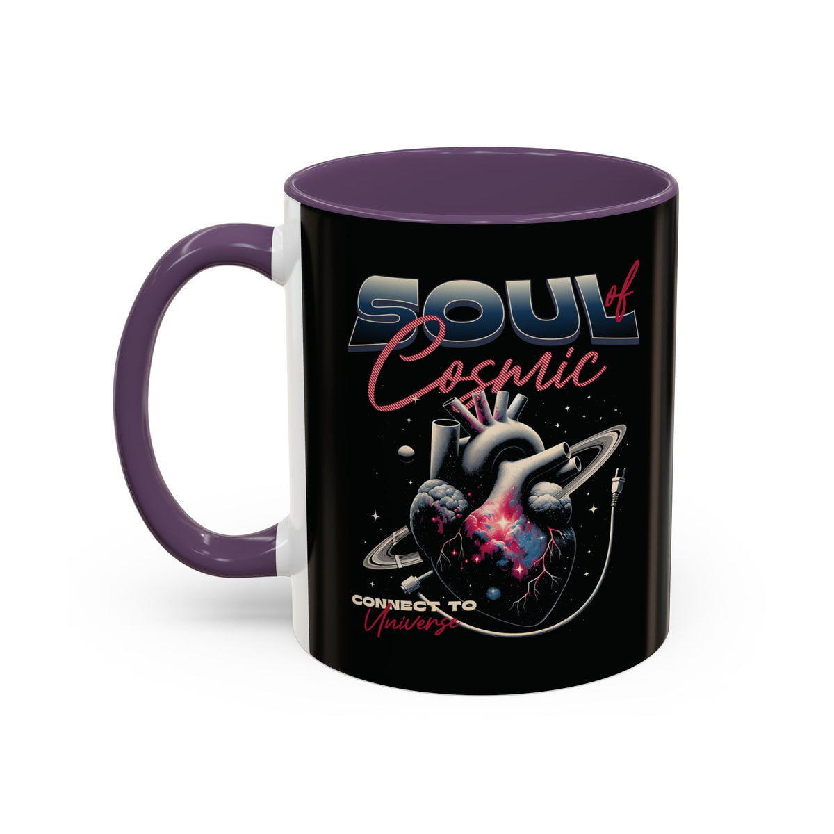 Cosmic Vibes Accent Coffee Mug - 11 & 15oz Ceramic Cup for Space Lovers and Gift Giving