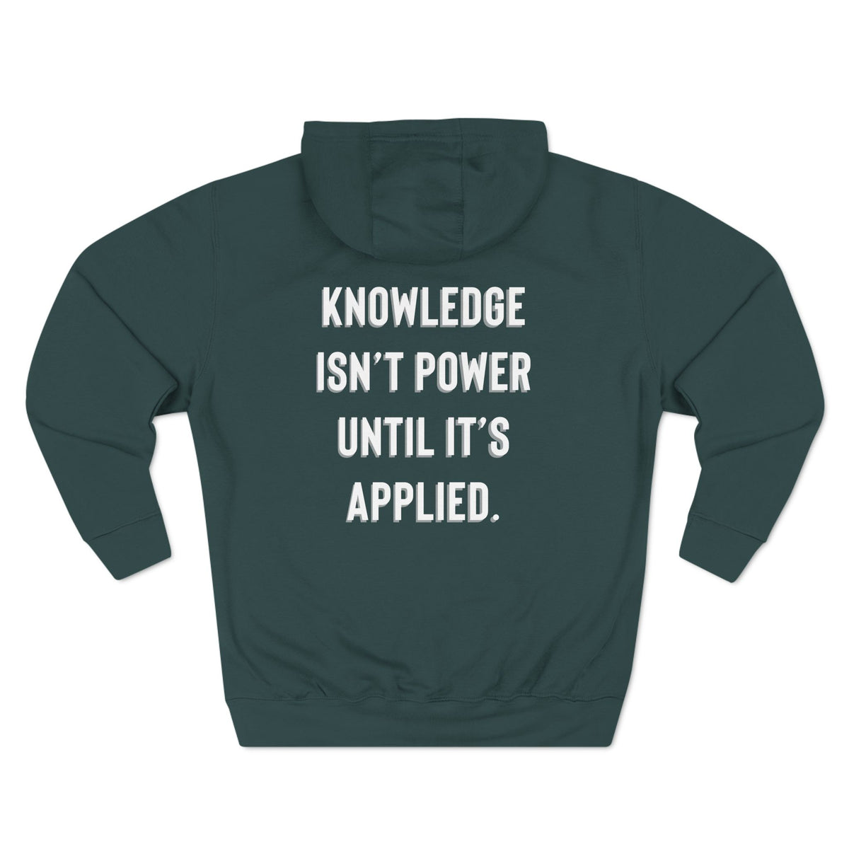 knowledge Fleece Hoodie | Warm Motivational Design