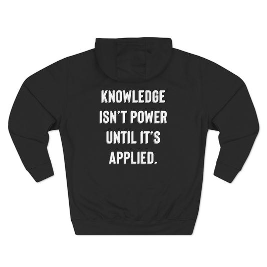 knowledge Fleece Hoodie | Warm Motivational Design