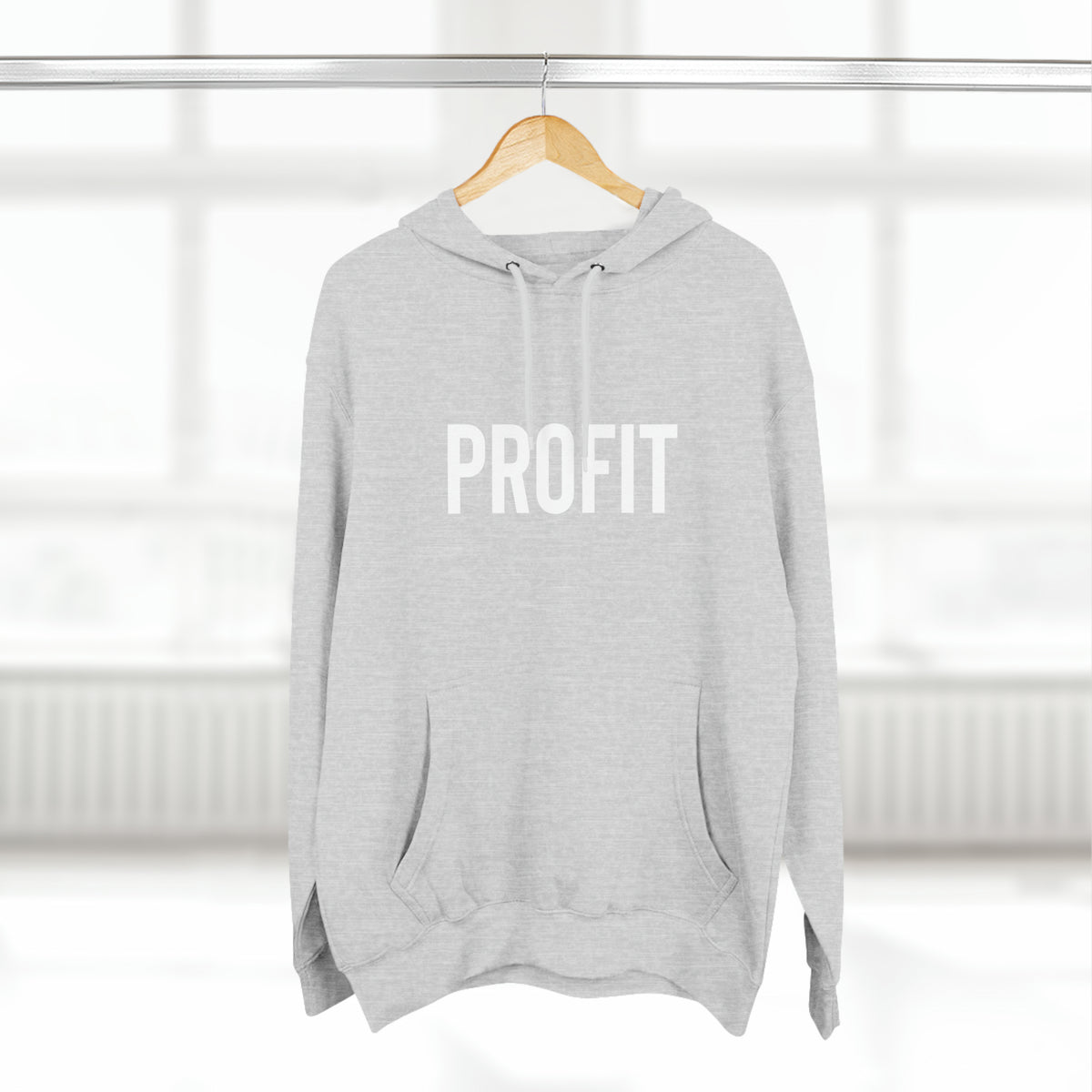 Profit Letter Graphic Hoodie Three-Panel Fleece Hoodie