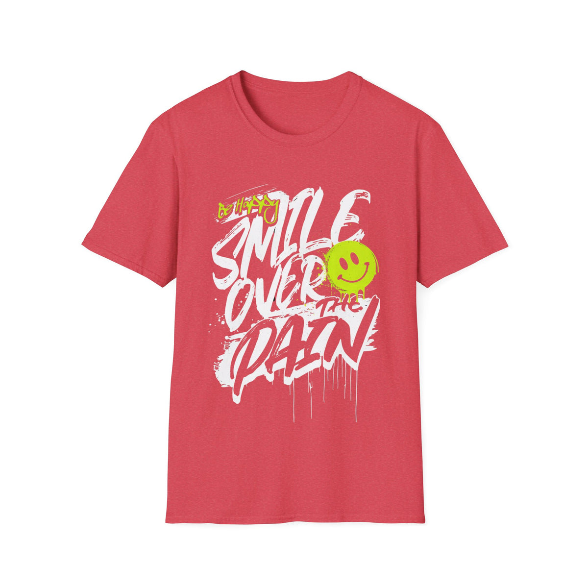 Be Happy Smile Graphic T-shirt Unisex Softstyle T-Shirt