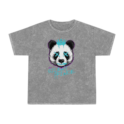 Silent Prince Panda Graohic T-Shirt Unisex Mineral Wash T-Shirt