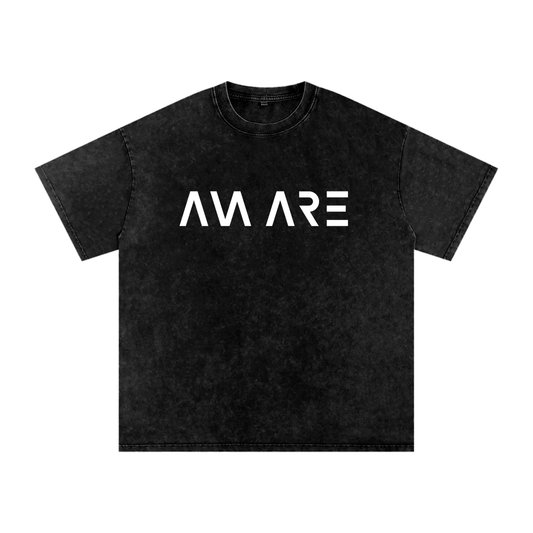 Snow Washed Oversized Cotton T-Shirt