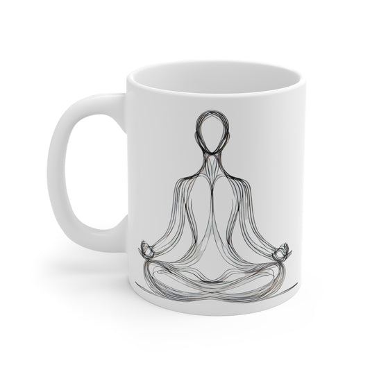 Zen Meditation Mug 11oz | Mindfulness Coffee Cup for Relaxation | Perfect Gift for Yoga Lovers