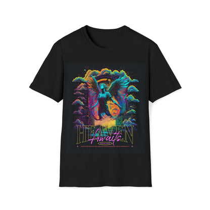 Heaven Await Graphic Tshirt Cotton Unisex Softstyle T-Shirt